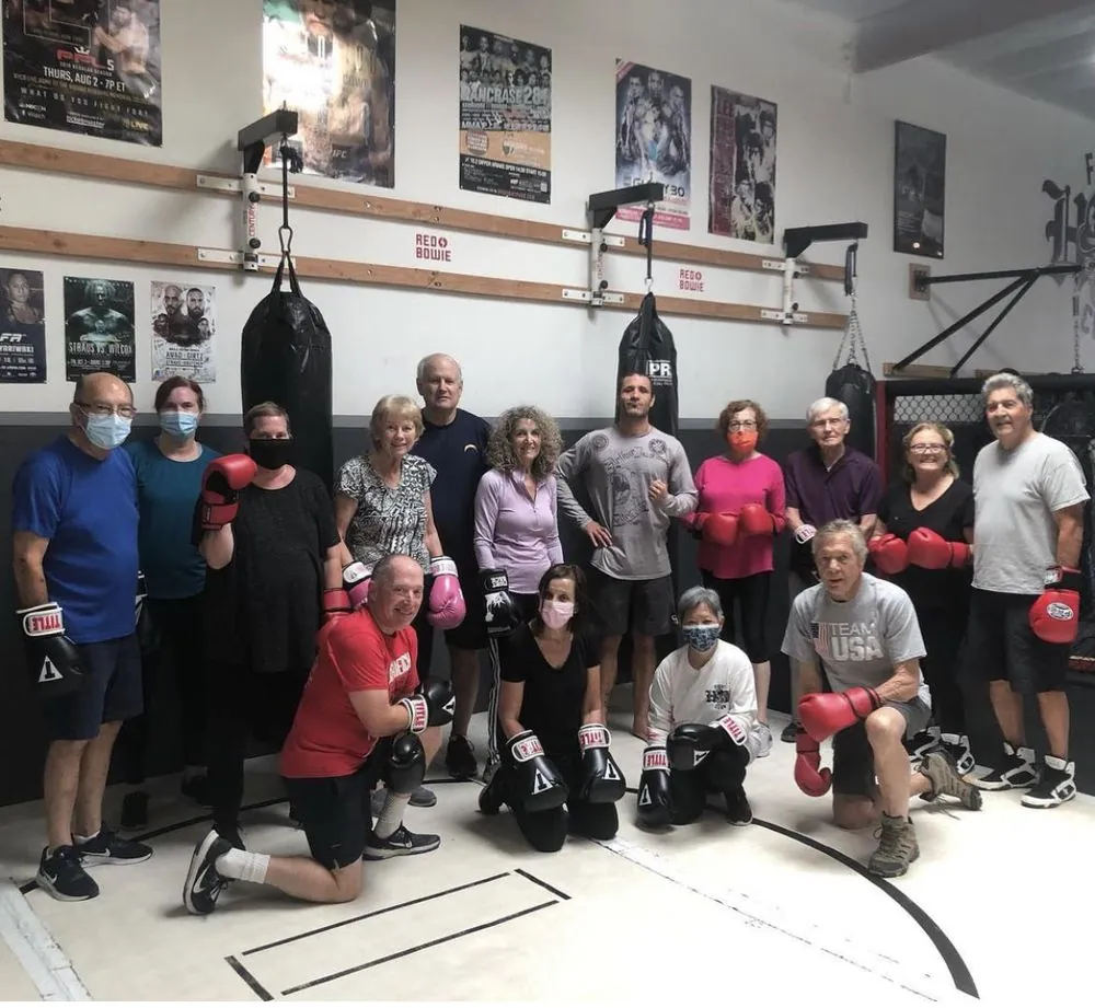Parkinson's therapy and senior fitness group at HB Fight Club Huntington Beach CA
