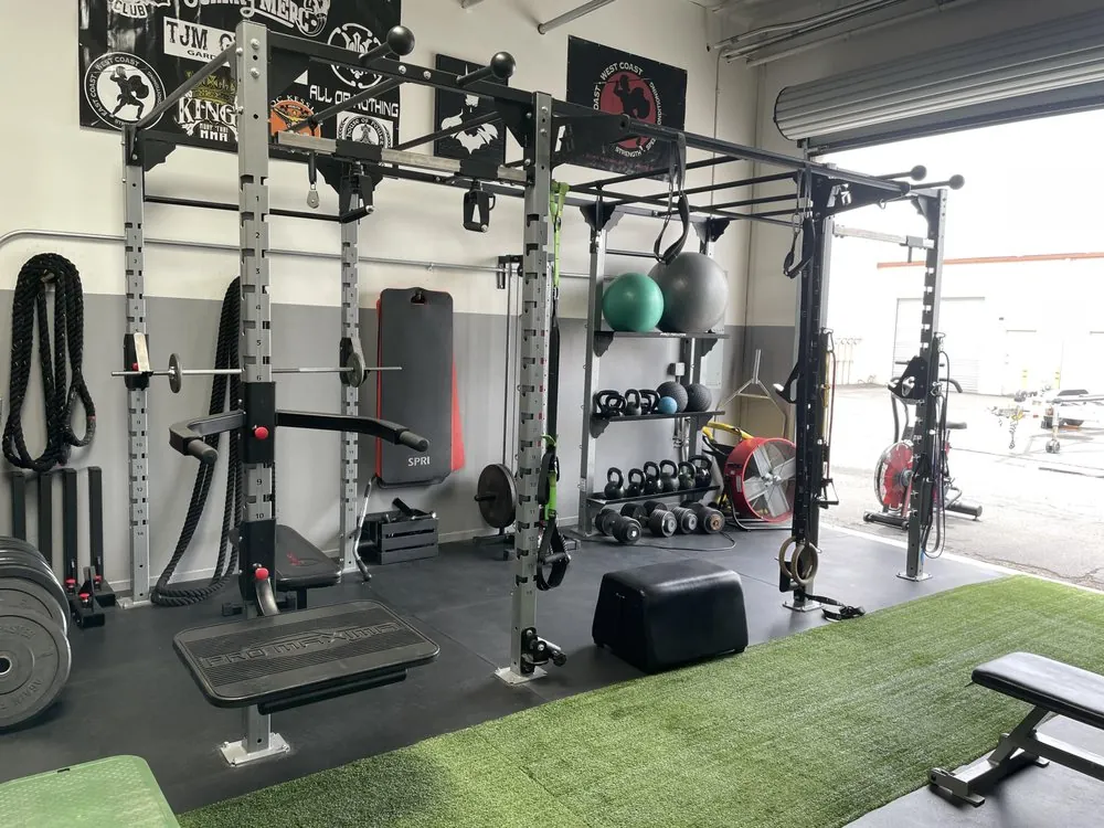 Training rig and fitness equipment at HB Fight Club Huntington Beach CA