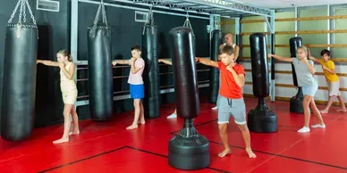 Youth bag training class for kids at HB Fight Club Huntington Beach CA