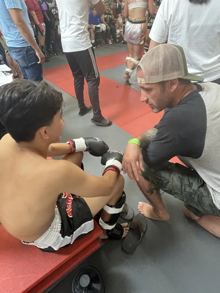 Youth MMA coaching corner at HB Fight Club Huntington Beach CA